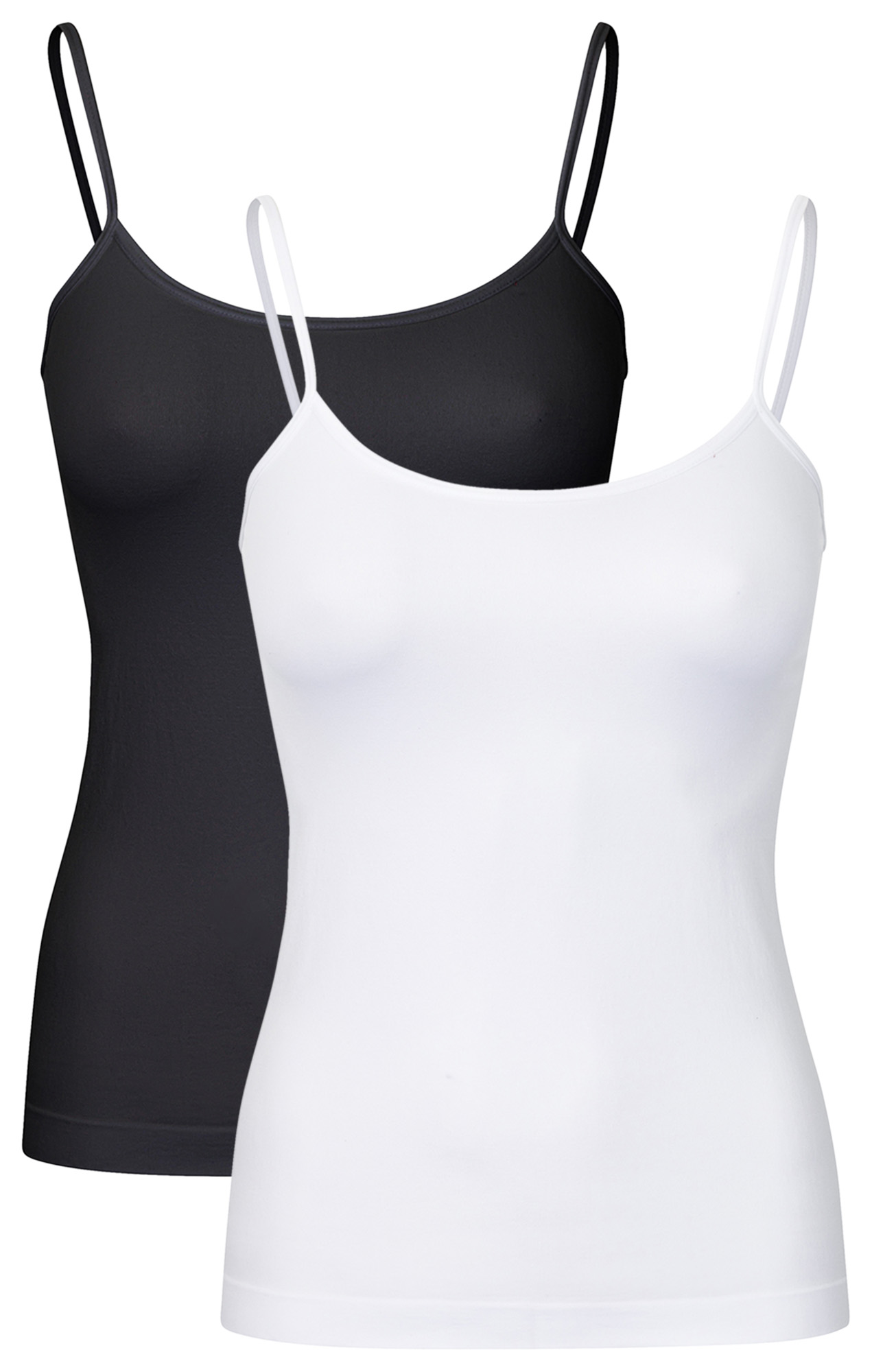 1 bis 6 Damen Trägerhemd Unterhemd Seamles Microfaser Sommer Spagh Wäschebeutel